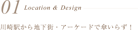 川崎駅から地下街・アーケードで傘いらず!