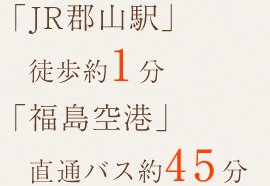 JR郡山駅徒歩約1分