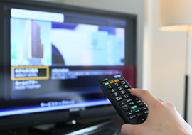 全室40型の大型テレビ
