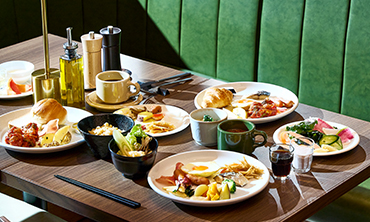 朝食ビュッフェ一例の画像