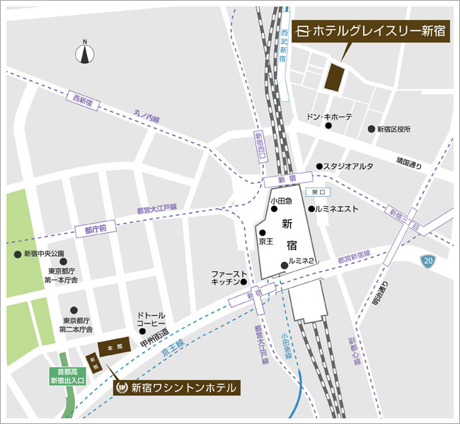 ホテルへのアクセスマップ